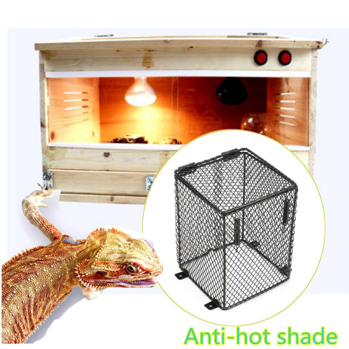 Huisdier Reptiel Verbrandingsbeveiliging Lamp Mesh Rond