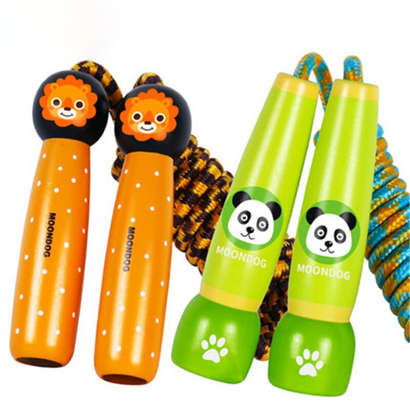 Kids Jump Ropes Wood Handle Sport Bodybuilding Fitness Lovely Cartoon Skipping Ropes Crossfit Fitness Equipment