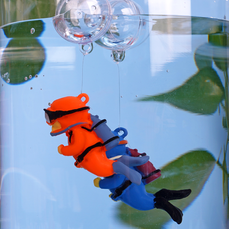 Fish Tank Decorations Mini Cartoon Ornaments Floating Diver Aquarium Ornaments Small Floating Ball Aquarium Accessories