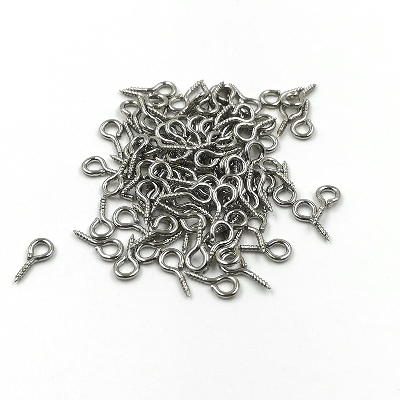 Mini épingles à vis pour la fabrication de bijoux, 100 – 200 pièces/lot, perles, crochets filetés, œillets, fermoirs, fournitures de bricolage