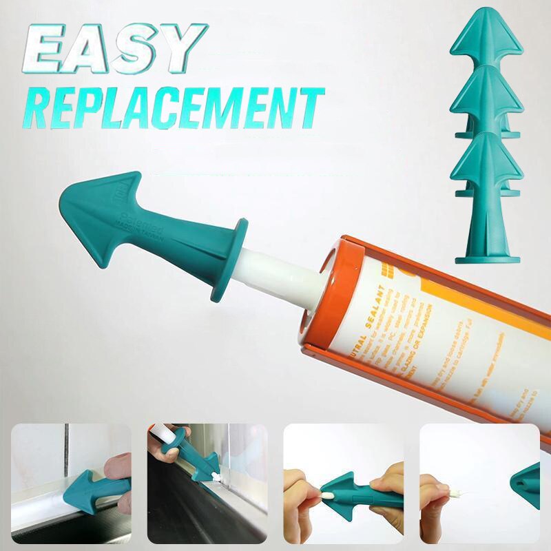 Caulk Nozzle Applicator Finishing Tool Silicone Remover Glue Caulk Finisher Reusable Sealant Smooth Scraper Grout Kit Tools Set