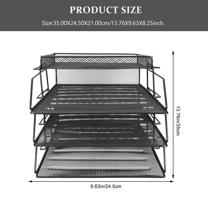 Desk Organizing Rack Stackable Document Tray File Holder File Storage Rack