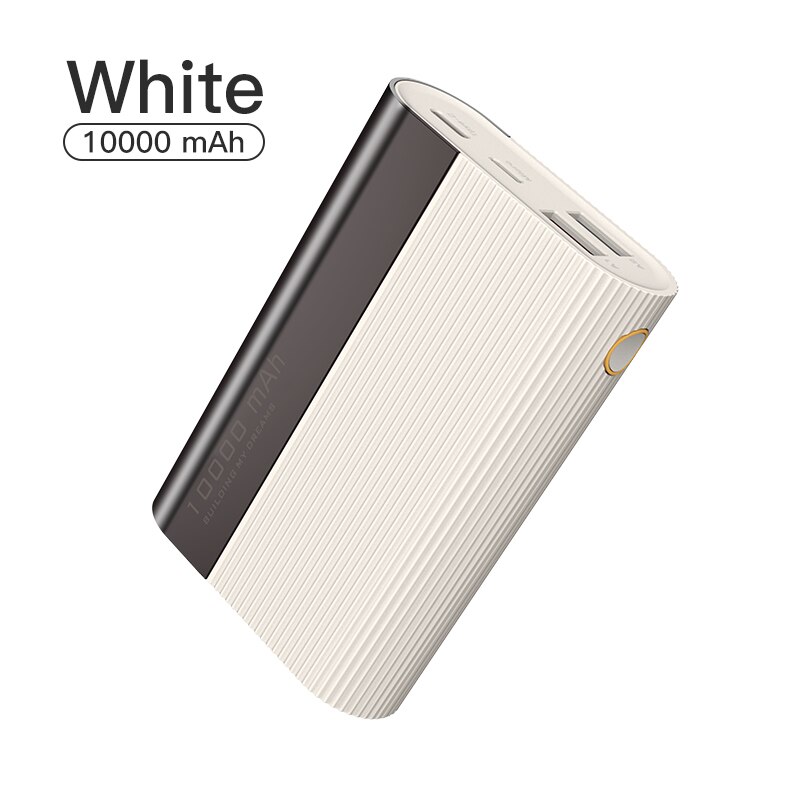 Kuulaa Power Bank 10000 Mah Qc Pd 3.0 Poverbank Snelle Opladen Powerbank 10000 Mah Usb Mini Externe Batterij Oplader Voor xiaomi: White