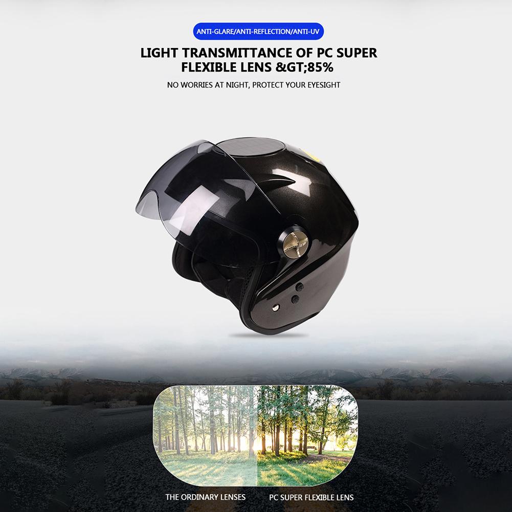 Casco de motocicleta con ventilador de refrigeración de verano, cómodo casco de moto con energía Solar, Bluetooth, inteligente