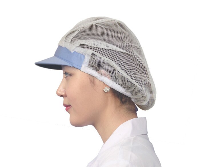 Mesh Caps Food Service Netto Caps Workshop Kantine Keuken Restaurant Hotel Bakkerij Sanitaire Stofkap Mannen Vrouwen Ademend Werk Cap: Light blue