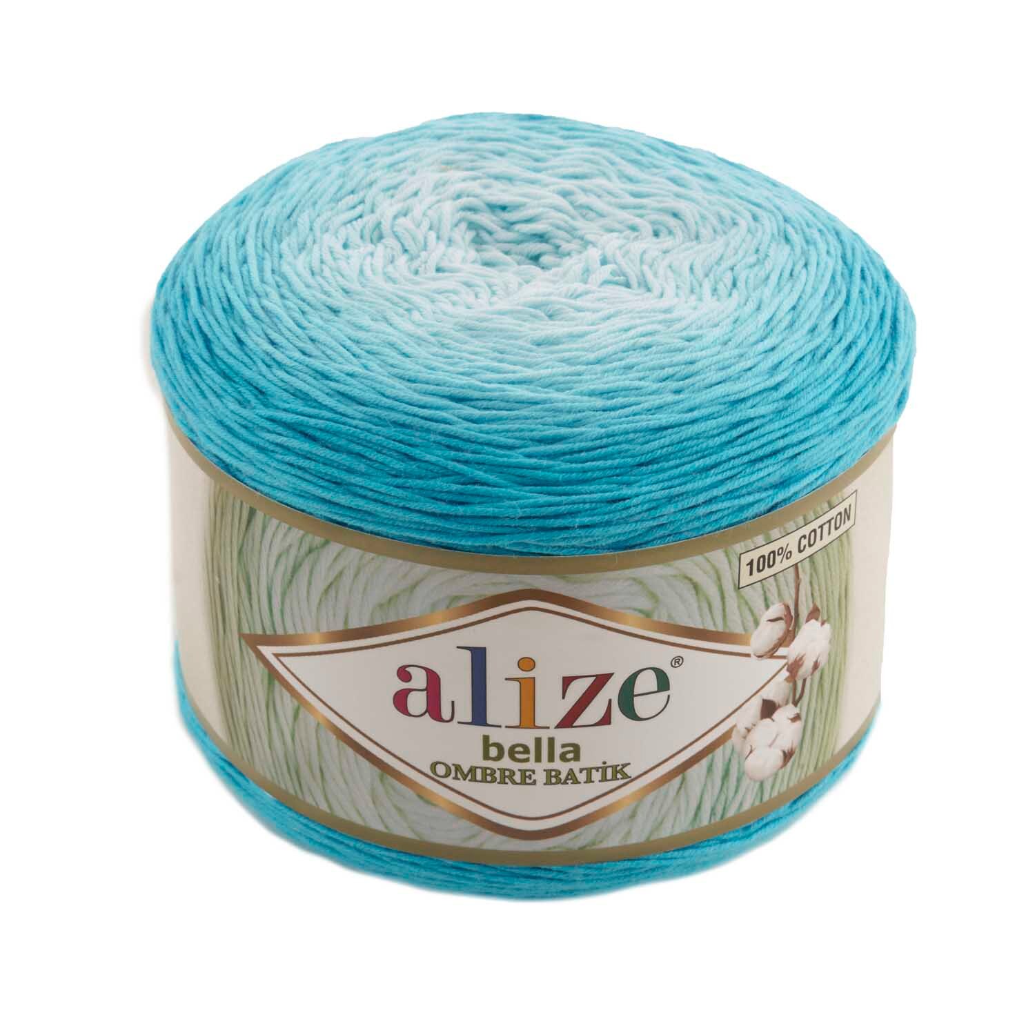 % 100 Katoen 1 Pack ( 2 Ballen) Alize Bella Ombre Batik Hand Breien Garen (1 Bal: 250 Gram 900 Meter) Haak Tool Kit: 7409
