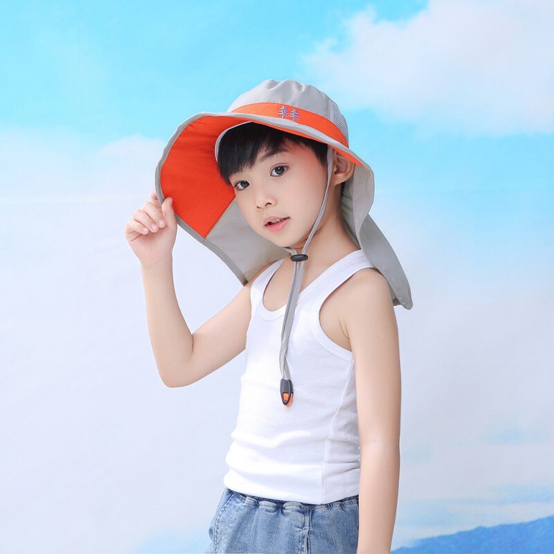 2021Wide Brim Children Sun Hat Kids Bucket Cap Summer Beach Girls Travel Outdoor Cute Casual Sun Hats