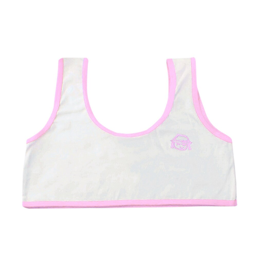 Lovely Baby Girls Tanks Printing Underwear Bra Vest Cotton Children Underclothes Sport Undies Camisoles 1220: Purple 