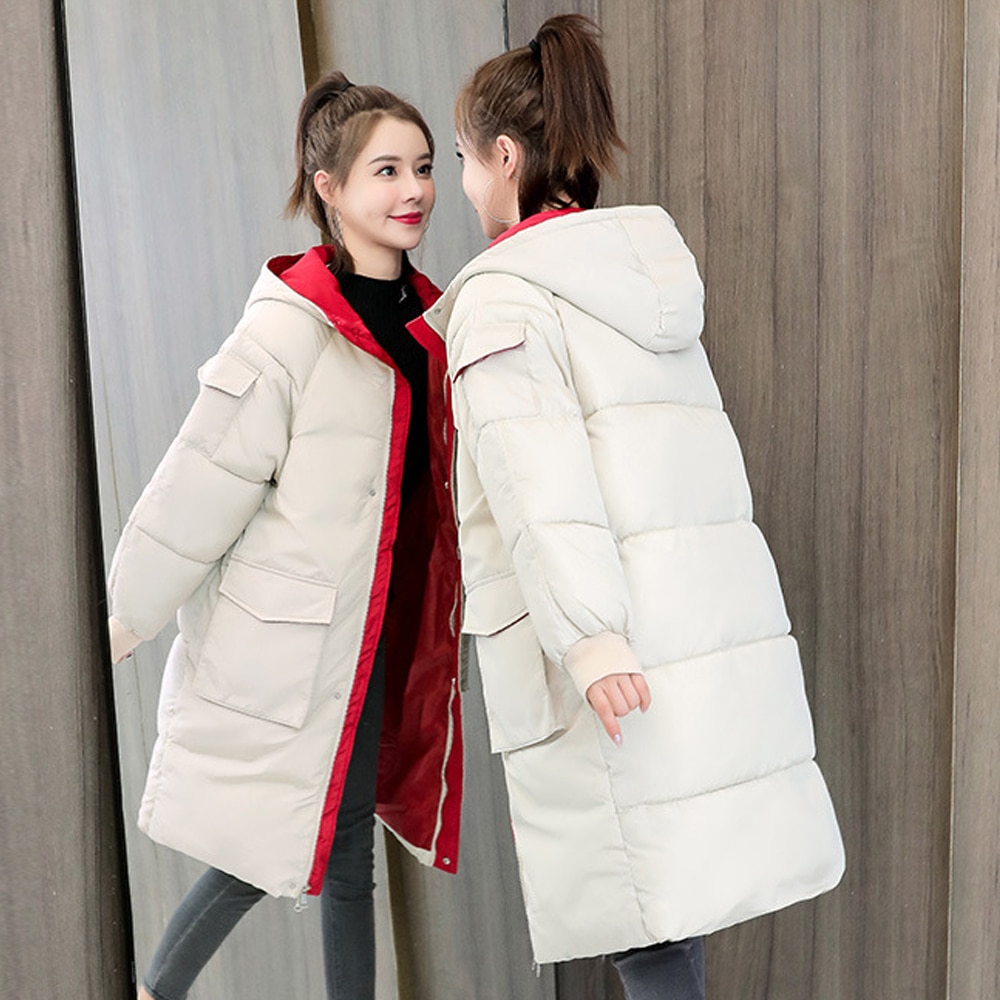 Vrouwen Midden En Lange Parka Winter Grote Maat Brood Jas Over De Knie Verdikte Winter Jas Down jas 806D