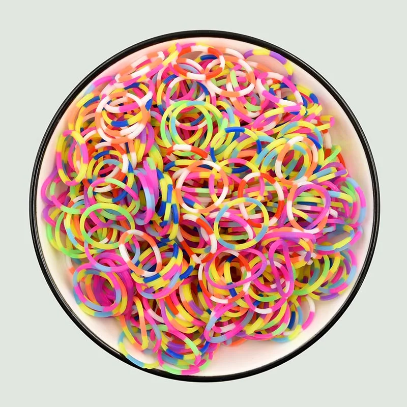 600pcs Elastic Rubber Loom Bands DIY Handmake Craft Rubber Band Bracelets for Children Women Wrist Jewelry Making Supplies: WHITE