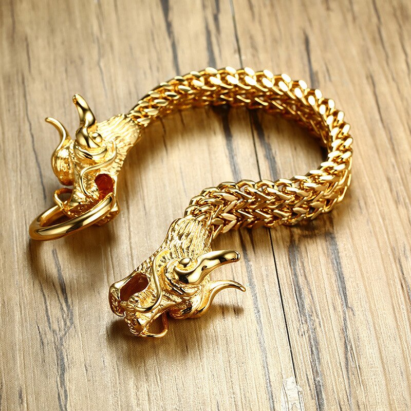 Rvs Dragon Armband Mannen Sieraden Mode Accessoires Armbanden Bangles Mannelijke Gouden Armbanden Voor Man Armbanden