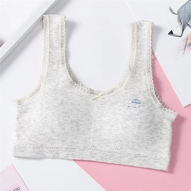 Tops para niñas adolescentes, ropa interior de 12 años, 15 lencería, sujetadores de entrenamiento deportivo, camiseta sin mangas, carta de amor: 1