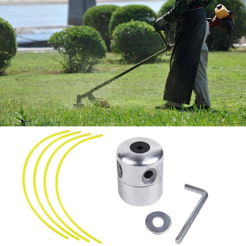 Garden Trimmer Head Universal Lawn Mower Head Aluminium Alloy Strimmer Trimmer Head String Set Gasoline Grass Brush Cutter Part
