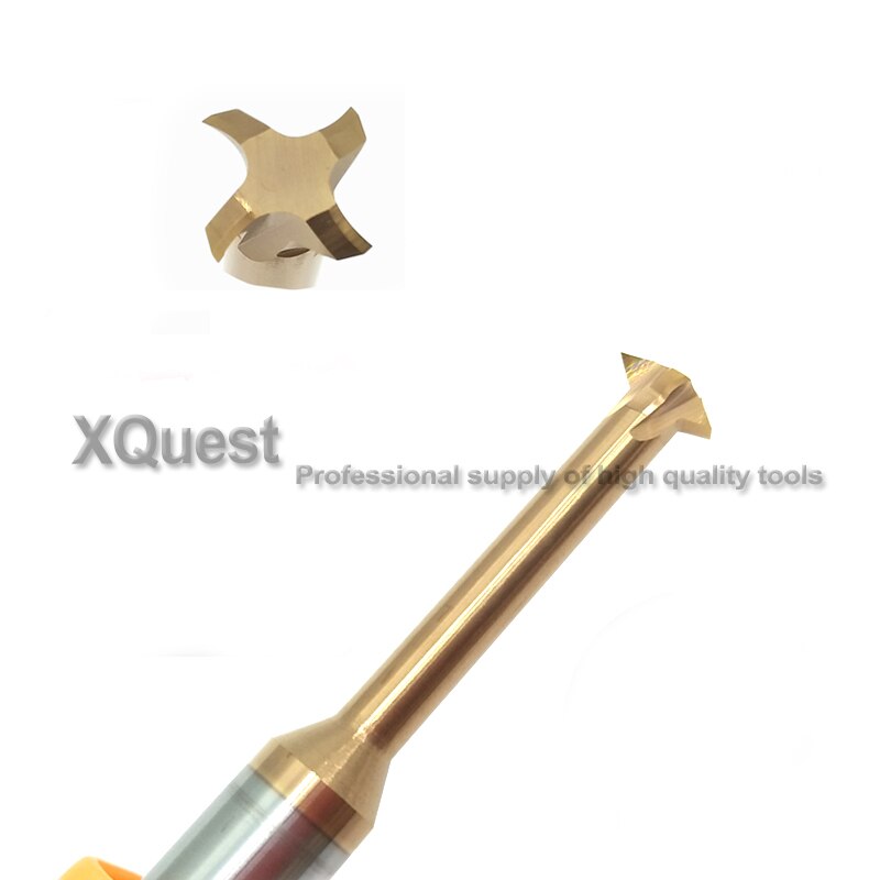Xquest Tin Vhm Draadfrees Merg 0.3 - 0.6 0.4 - 0.8 0.5 - 1.0 Cnc Enkele Tanden draad Mill Snijders P 0.75 2