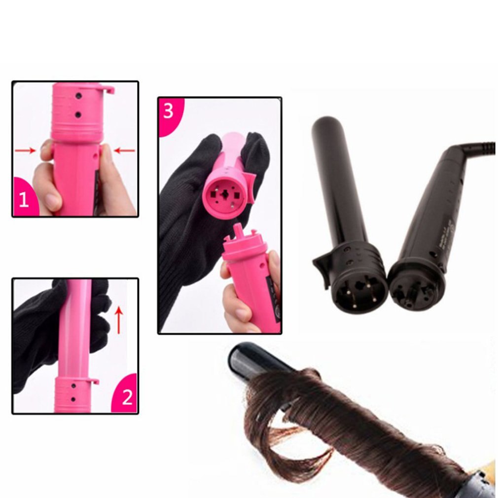 5 en 1 changement de tube multi-usages fer à friser ensemble en céramique fer à friser coiffure cheveux longs outil