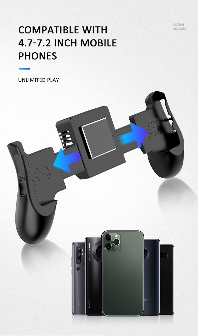 1pc Phone Cooler Handle With Bracket Obvious Cooling Effect Noise Reduction And Mute Comfortable Grip For Play Games