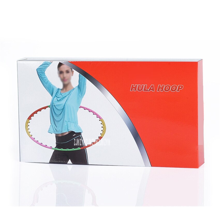 3015 95CM Household Waist Exercise Slimming Circle 8-Section PP Massage Loop Women Removable Sport Hoop Detachable Fitness Hoop