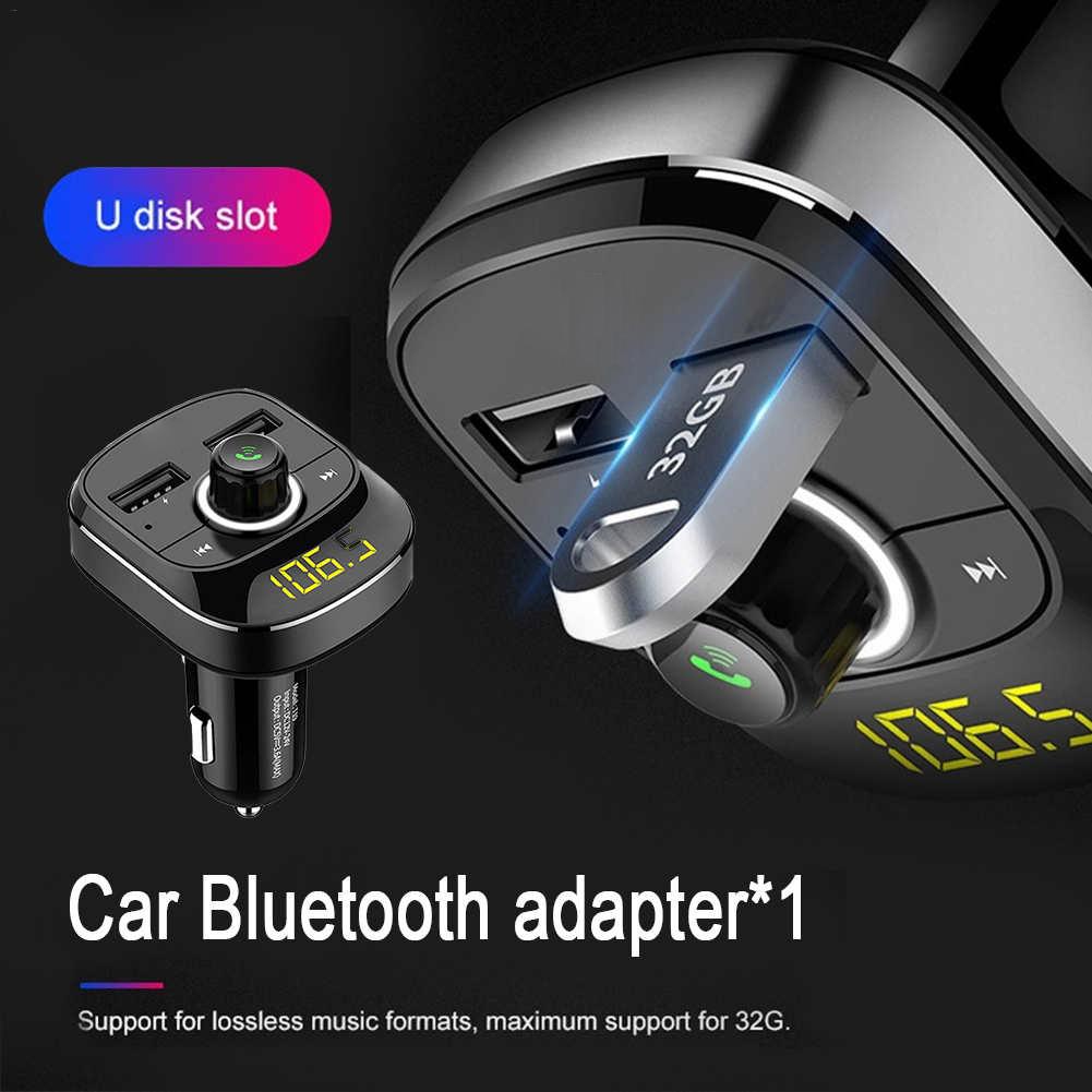 Bil håndfri trådløs bluetooth kit fm sender lcd bil  mp3 spiller 3.1a dual usb oplader fm modulator bil tilbehør