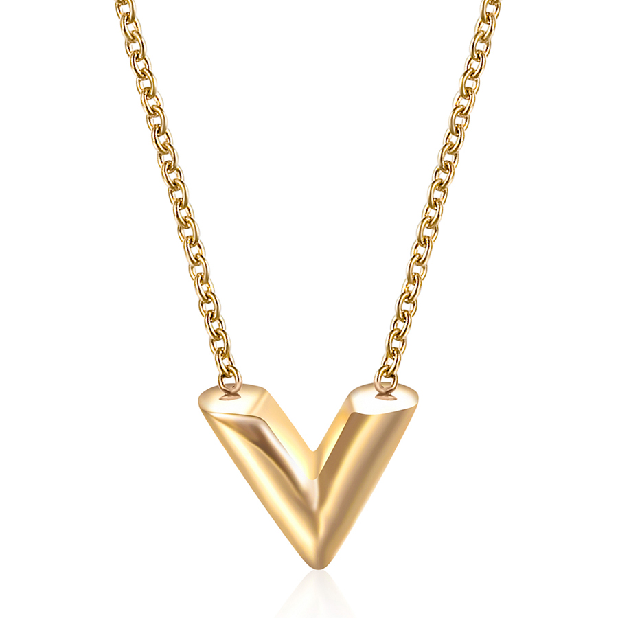 Joyería de , pulseras de acero inoxidable con letra V para mujer, brazalete con inicial ajustable, pulseras de cadena de de boda al por mayor: Estampado en caliente