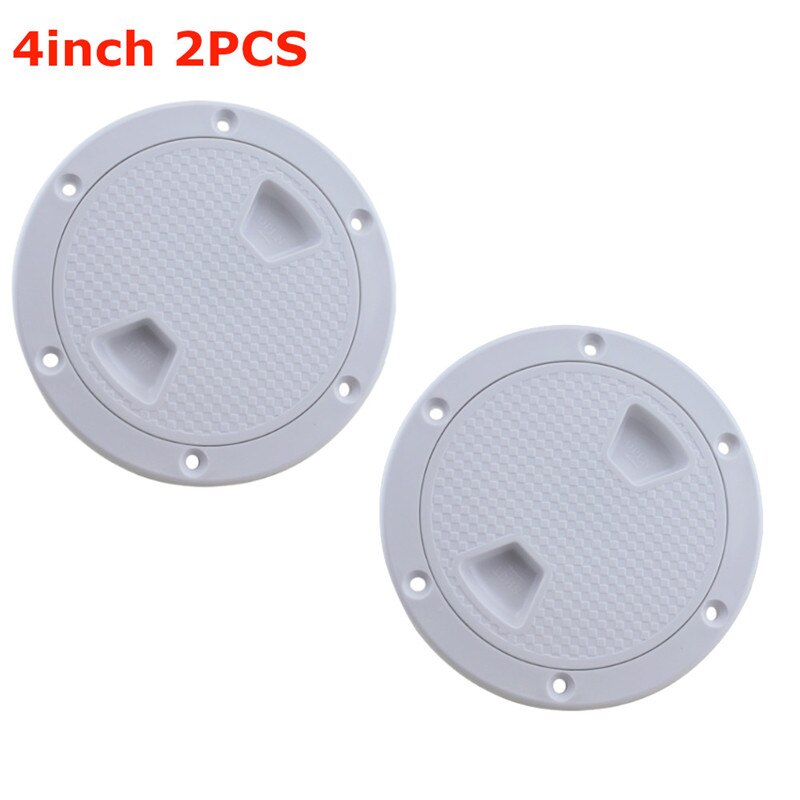 4" 6" 8" ABS Plastic Round Hatch Cover Deck Plate Non Slip Deck Inspection Plate for Marine RV yacht Boat Accessories White: 4inch 2PCS