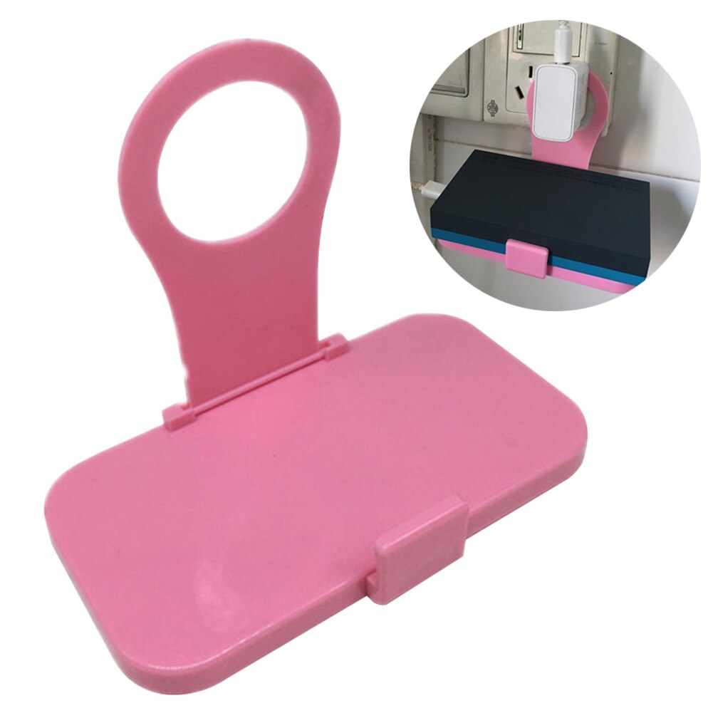 Support de Support de charge pliant pour téléphone portable Support de suspension murale mains libres Support de maison Support léger voyage sans effort: Rose