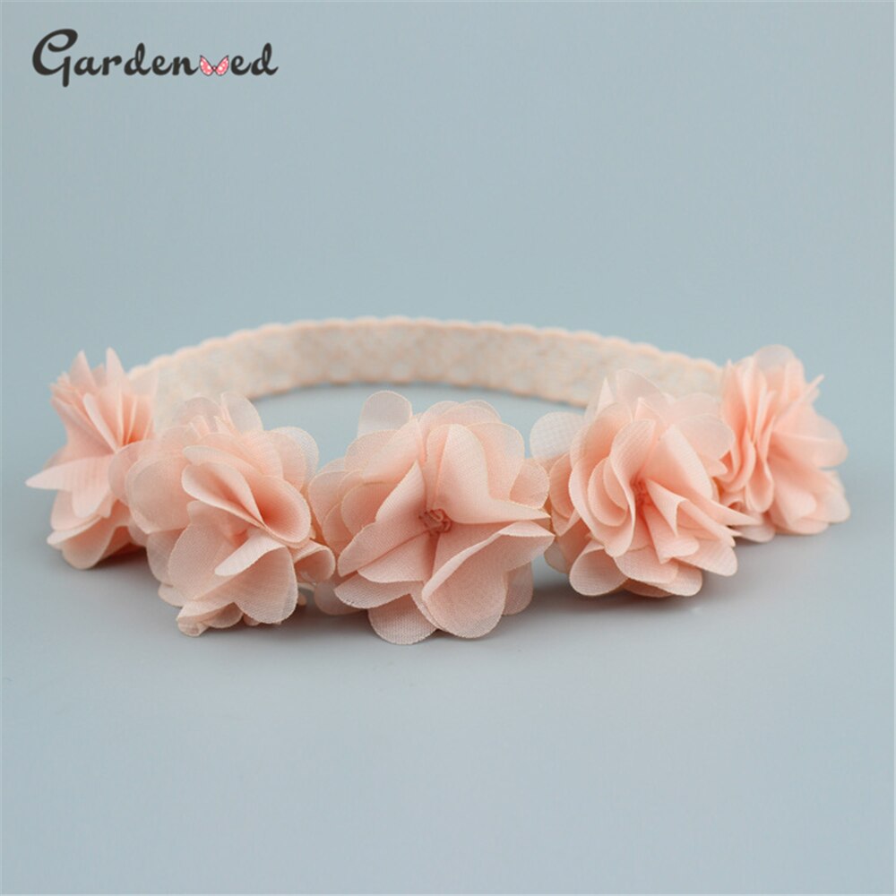 Faixa infantil turbante flor macia, para crianças e meninas, acessório elástico para cabelo