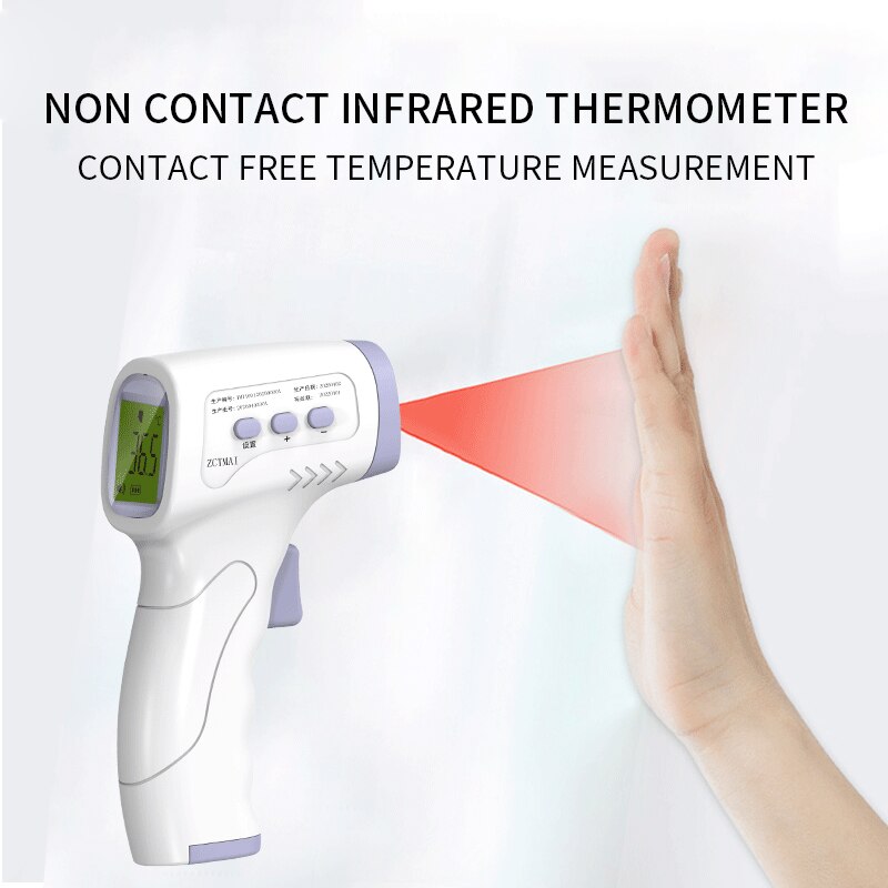 TM-T1601 LCD Infrared Thermometer Non-contact Digital Pyrometer Temperature Point 32~42.9℃