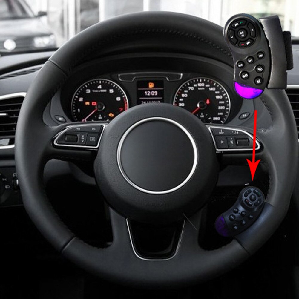 Telecomando universale a 11 tasti per volante per auto lettore multimediale controllo senza fili per autoradio DVD VCD a batteria