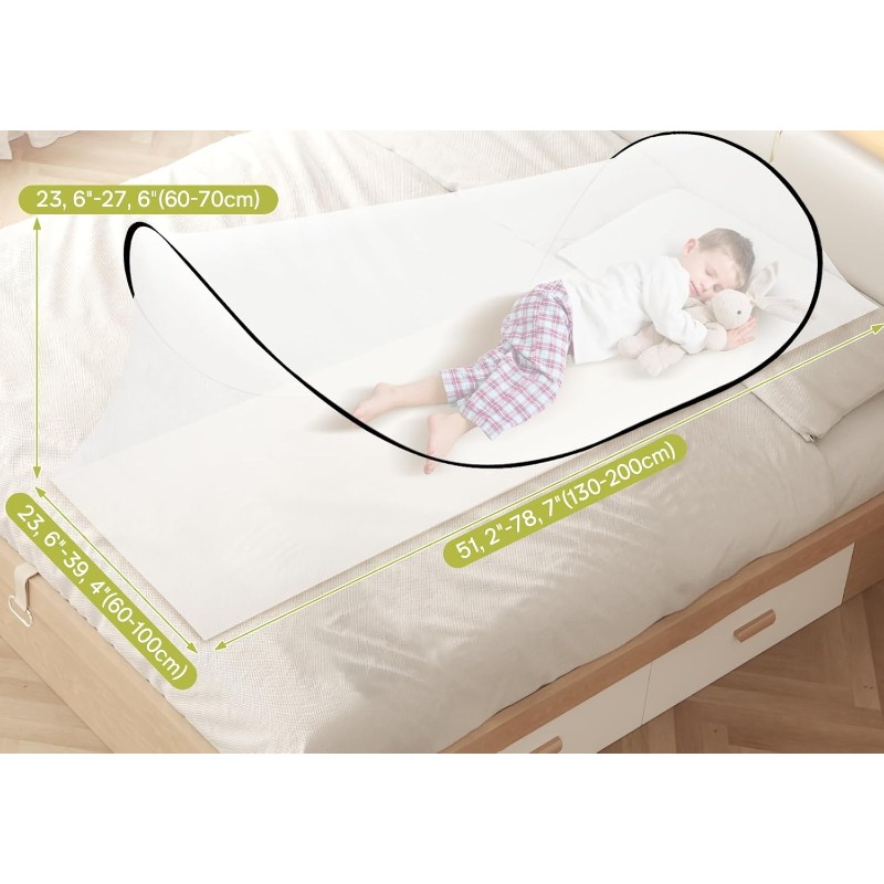 Portable Mosquito Net Pop Up Single Bed 200x100x70cm Travel Foldable Without Hanging Easy Installation Camping Tent Home Camping