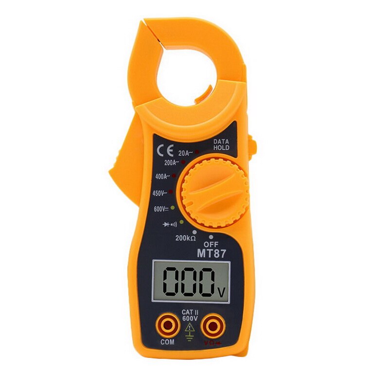 Draagbare Digitale Multimeter Ac/Dc Stroom Spanning Transistor Tester Power Meter Stroomtang Test Stroomtang 1Pc: MT87  Orange
