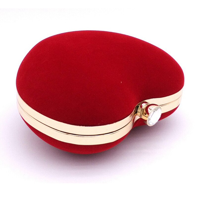 Herz Förmigen Diamanten Frauen Abend Taschen Kette Schulter Handtasche Schild Kupplungen Abend Taschen Für Party Hochzeit