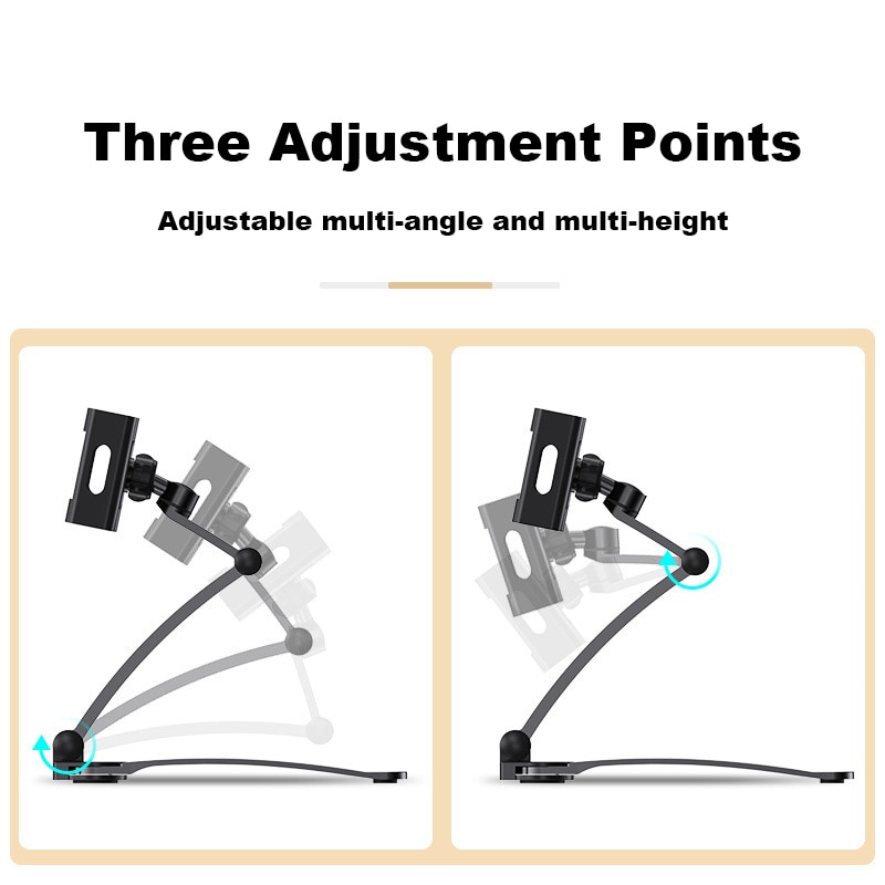 SMOYNG supporto da tavolo per Tablet da cucina in lega di alluminio supporto pieghevole per iPhone iPad Pro Mipad staffa per montaggio a parete