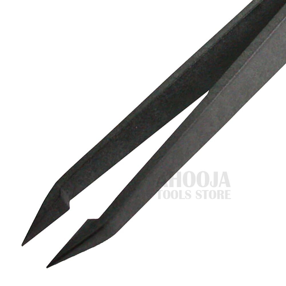 Pro'skit Anti-Static Fiber Flat Conductive Pointed Tweezers TZ-100A Antimagnetic Hand Tools Electronic Components Repair Jig