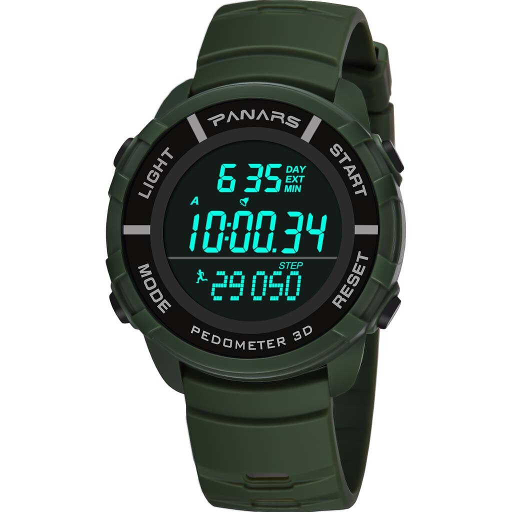 Sport Horloges Voor Mannen Waterdichte Smael Sshock Wit Horloge Grote Wijzerplaat Mannen Horloge Digitale Quartz Digitale Horloge Relojmujer Mode: Green