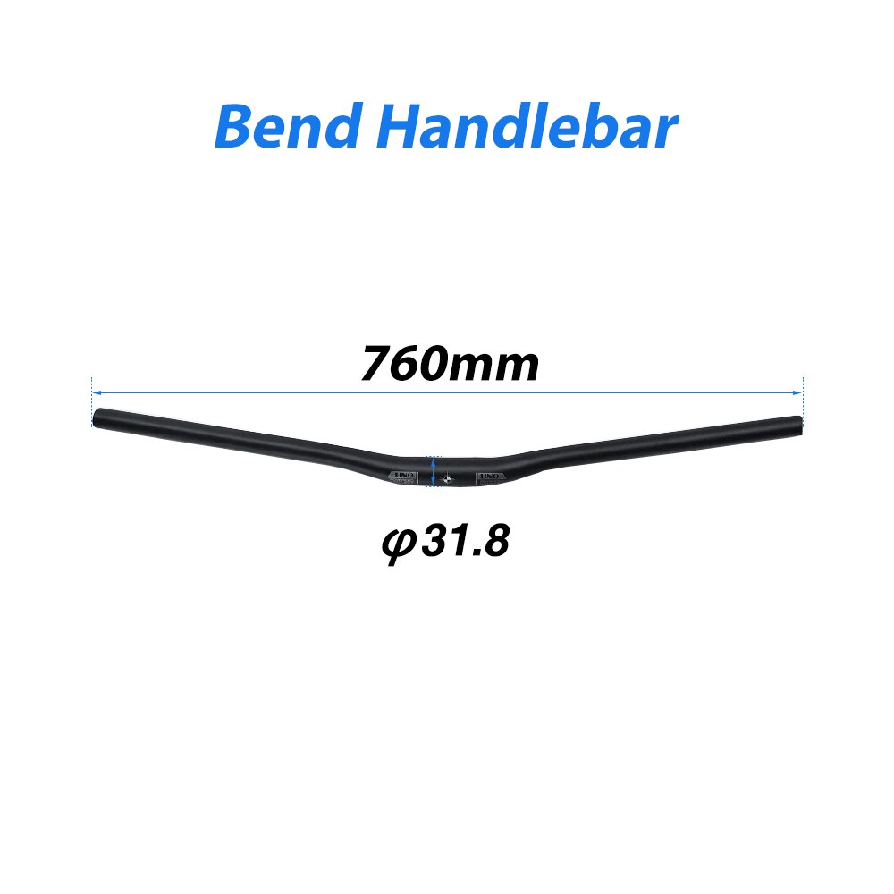 UNO Bicycle Handlebar MTB Bike Handlebar 640/680/720/740/760/780/800mm Alu Handlebar For Bicycle Rise Flat Bar Bycicle Parts: 31.8x760mm bent bar