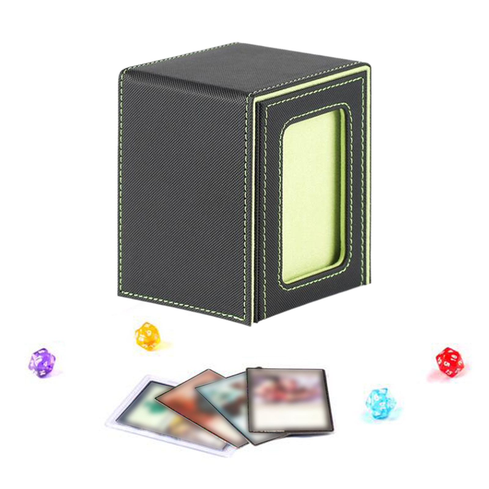 Card Deck Box Card Organizer with Display Window Holds 100+ Cards Card Deck Case for Collectible Card Sports Cards Game Card