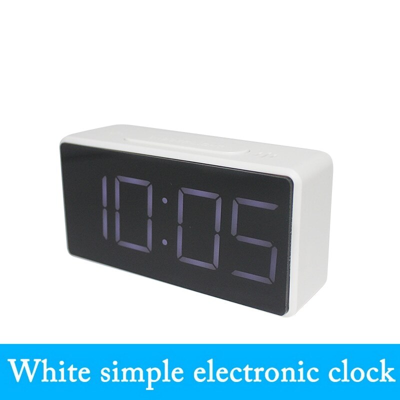 Kleine Quadrat Digitale Holz LED Wecker Holz retro glühen Uhr Schreibtisch Tabelle Dekor Stimme Kontrolle Schlummern Funktion Schreibtisch Werkzeuge: G250513