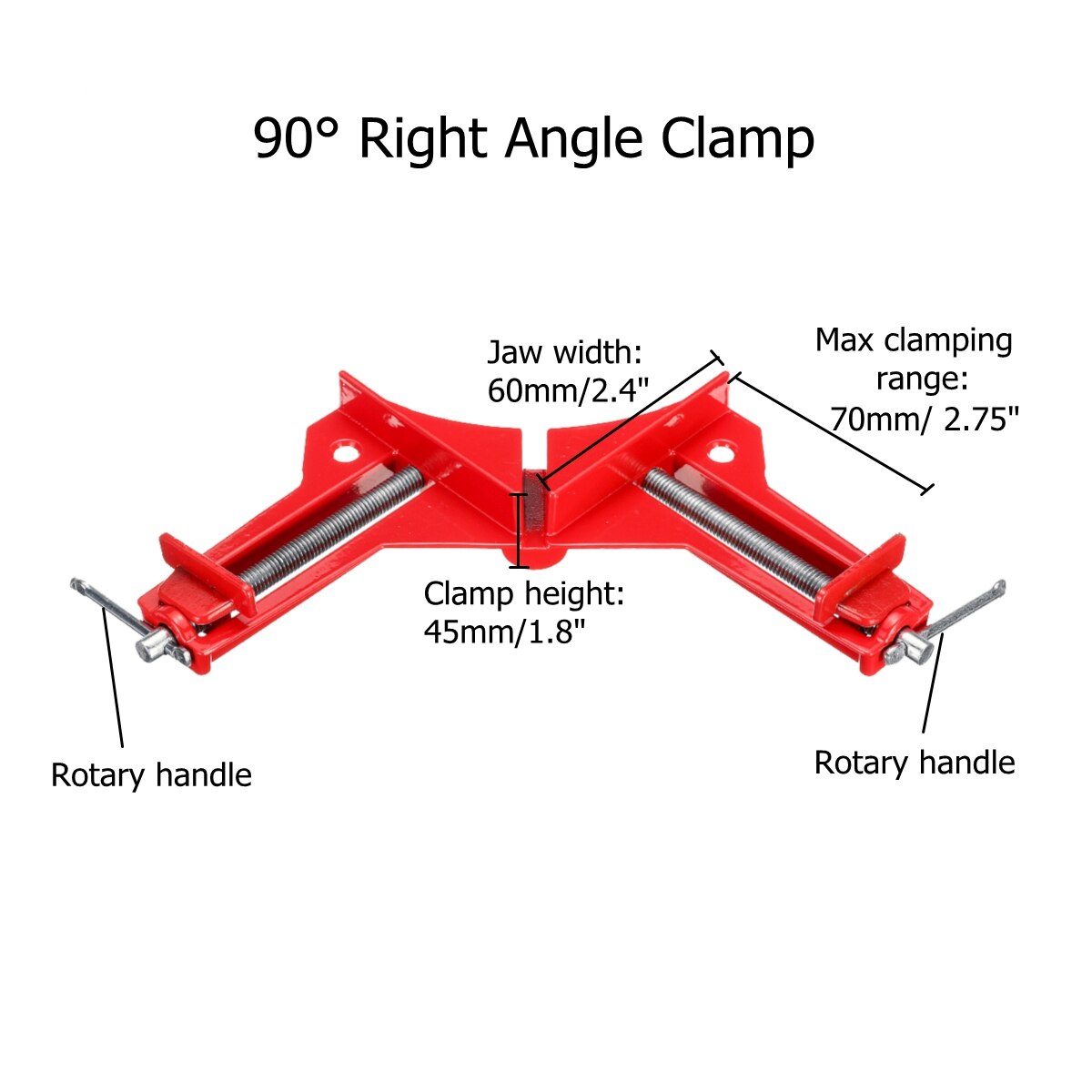 Pinzas de ángulo para herramienta de carpintería, de aluminio, 2 uds., pinza de ángulo recto de 90 grados, pinza de esquina para marco de imagen, Kit de sujeción para carpintería