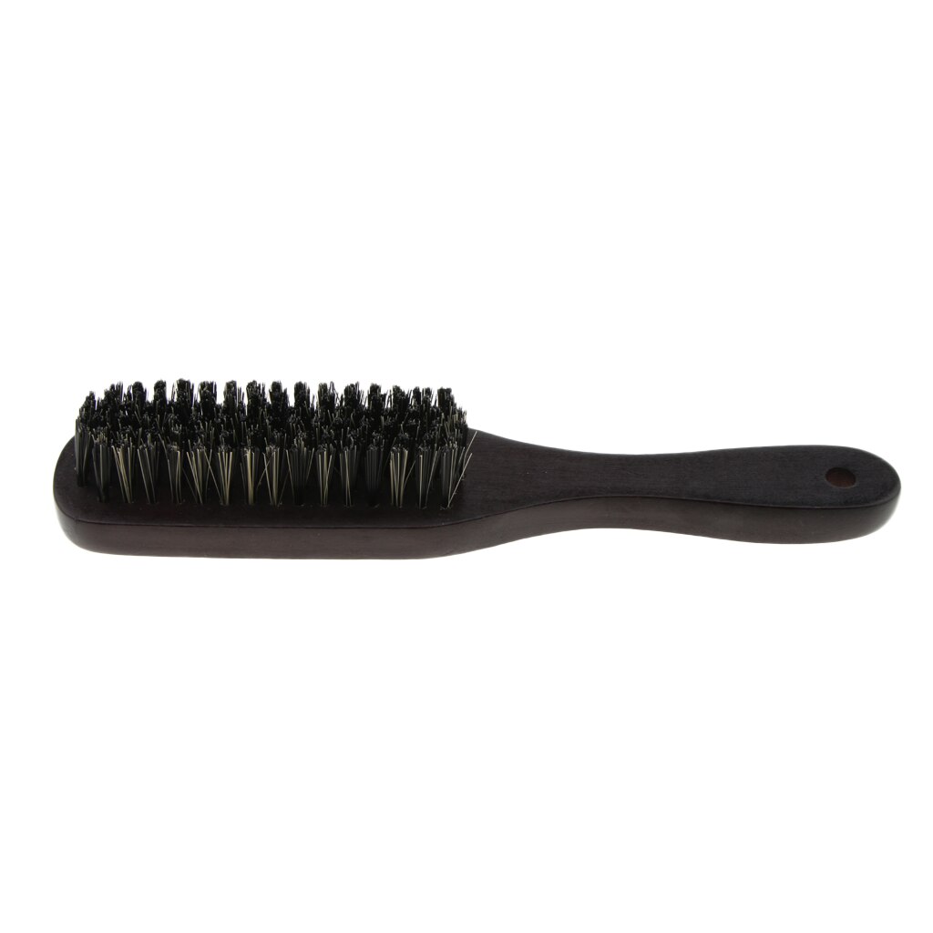 Hombres barba cepillo cerdas naturales pelo bigote cepillo de afeitar cepillo de madera dura