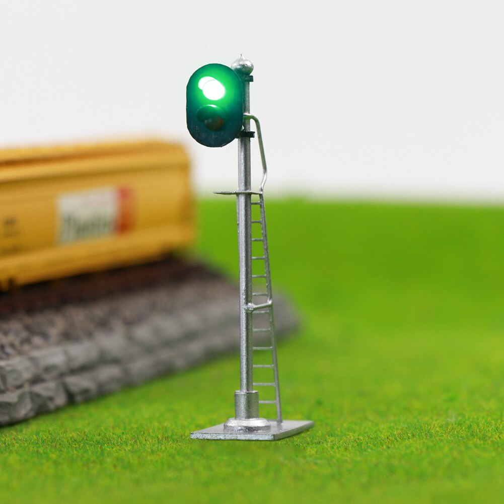 JTD873GR 3pcs Model Railway HO Scale Traffic Signal 2-Lights Green Red Block Light 6cm