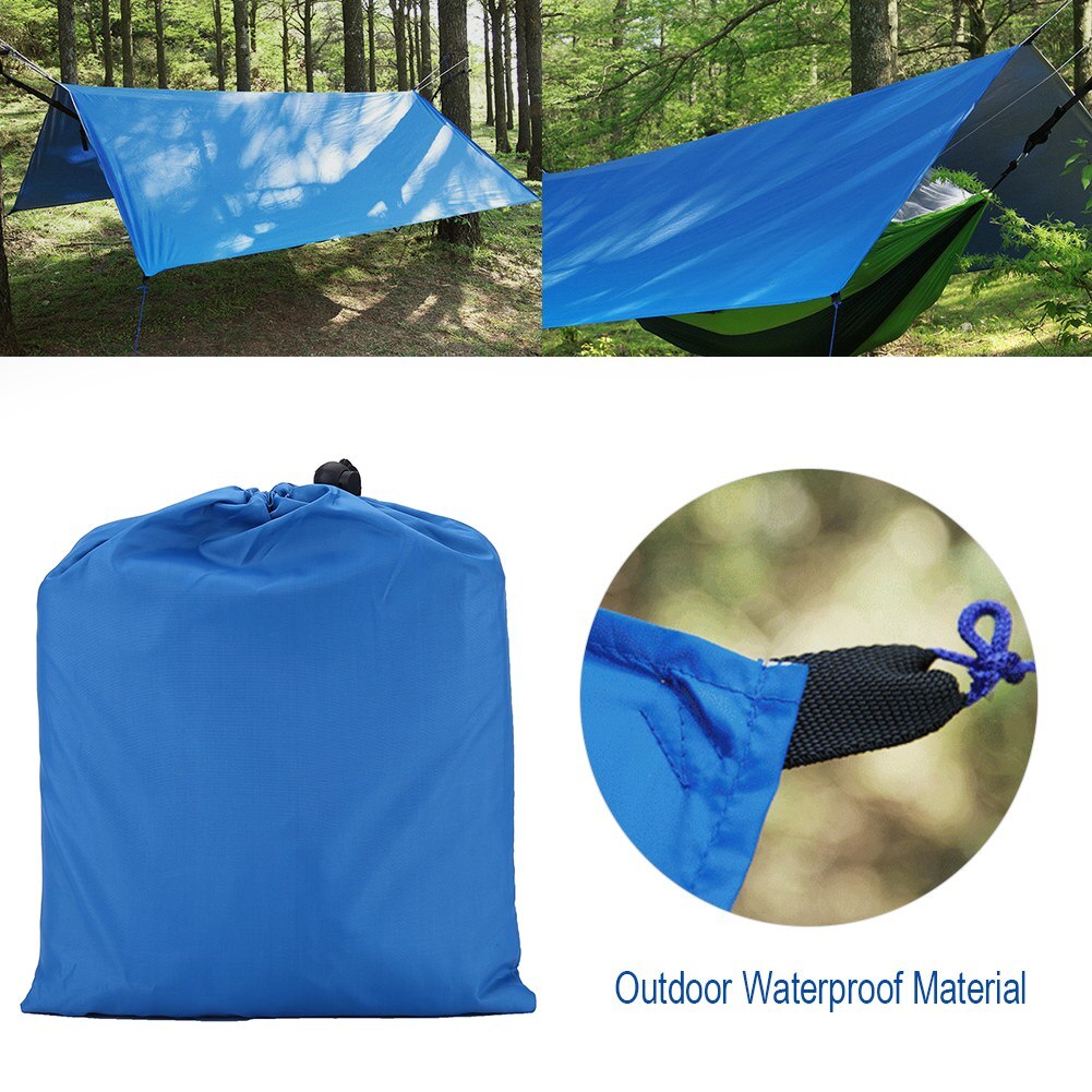 Waterproof Lightweight Sun Shelter Camping Tarp Awning Hiking Portable Canopy Outdoor Beach Picnic Pad Hammock Tent Rain Shelter