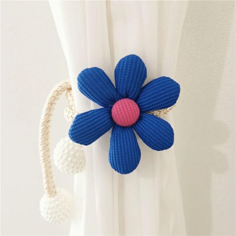 Embrasse magnétique en forme de fleur pour rideau, 1 pièce, joli support pour chambre d'enfant: Violet