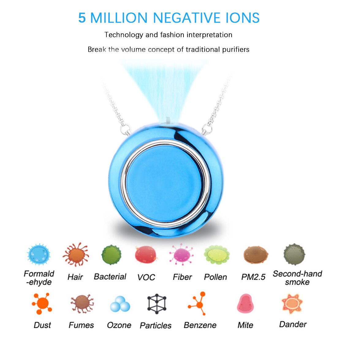 Vehicle Air Purifier Mini Auto Car Fresh Air anion Ionic Purifier 12V Air freshener Oxygen Bar Ozone Ionizer Cleaner Car Air Pur