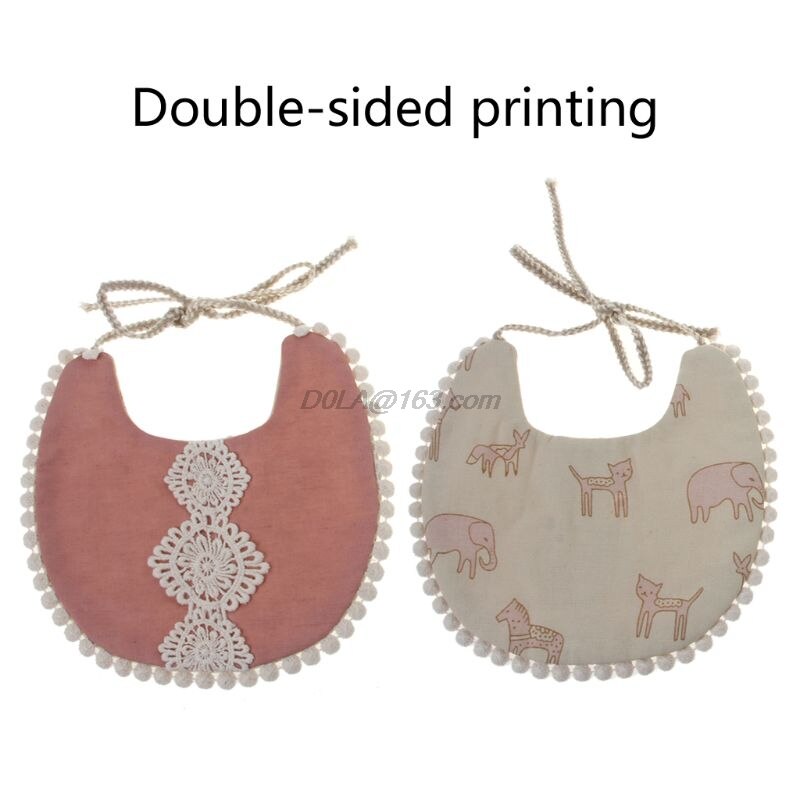 Baby Boy Girl Newborn Bibs Waterproof Tassel Saliva Towel Burp Cloth Floral Double-Sided Print Feeding Boys Girls Bandana: 326