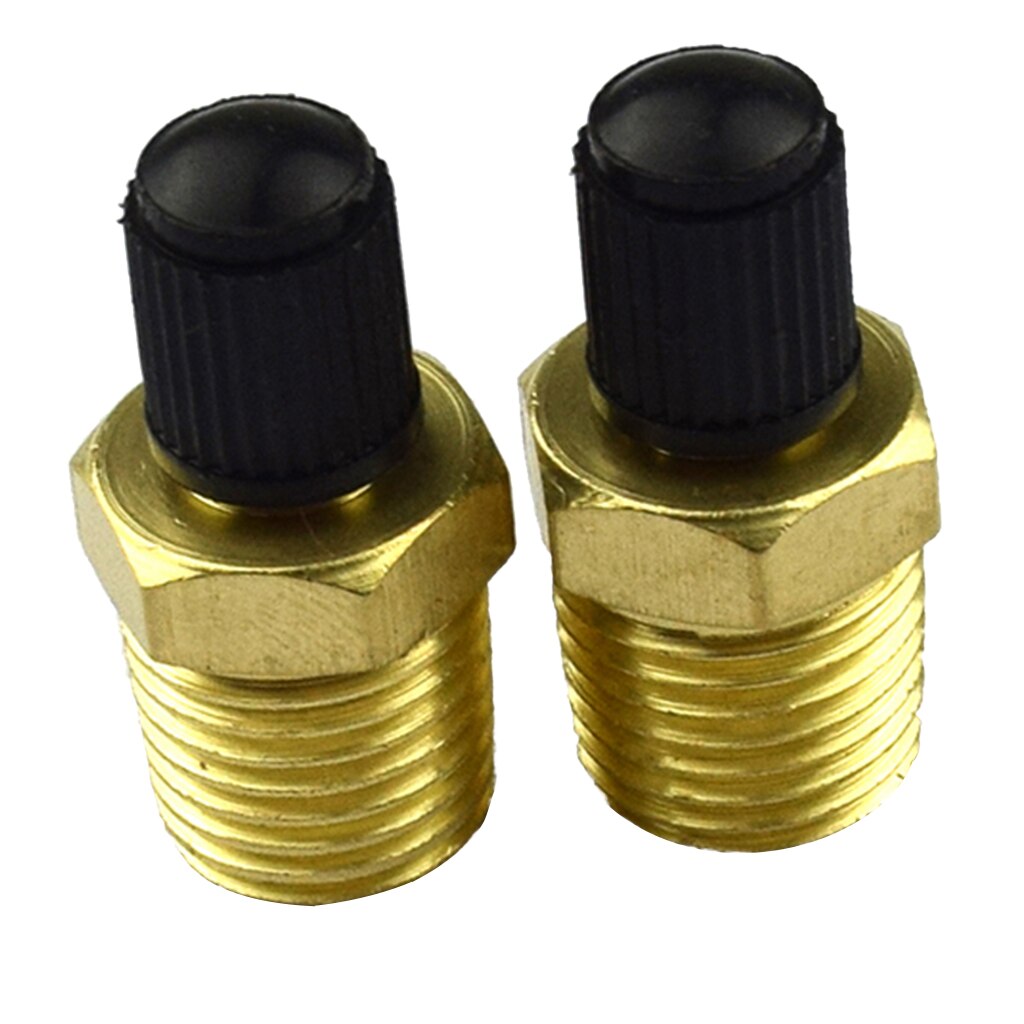 Válvula de llenado de tanque de compresor de aire de latón NPT, accesorios para neumáticos de rueda de coche, 1/4 ", 2 Uds.,