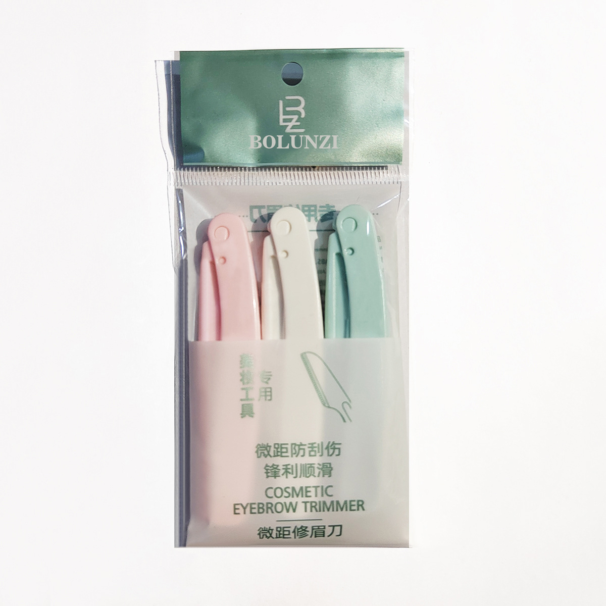 Rasoir pour le visage pour femmes, rasoir anti-rayures, épilateur de poche, outils de maquillage pour la forme des sourcils, 1/3 pièces: Black