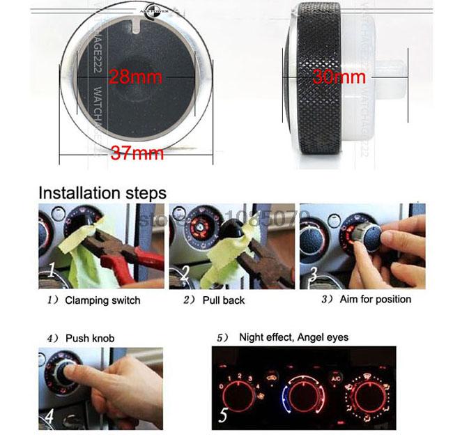 Accessoires pour Ford Focus Mondeo interrupteur bouton chauffage climatisation bouton cadrans réaménagement rotatif Mk2 Mk3