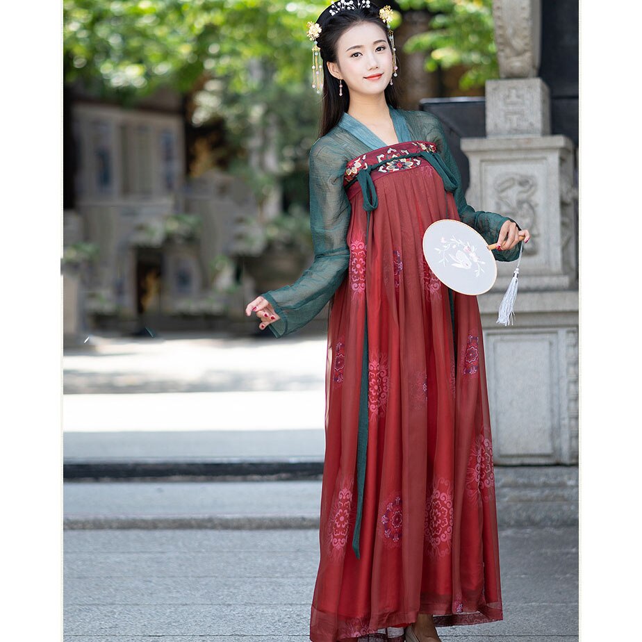 Vestido Hanfu Tradicional Chino Para Niña – Traje De Danza Y Disfraz De Geisha Con Bordado De Flores