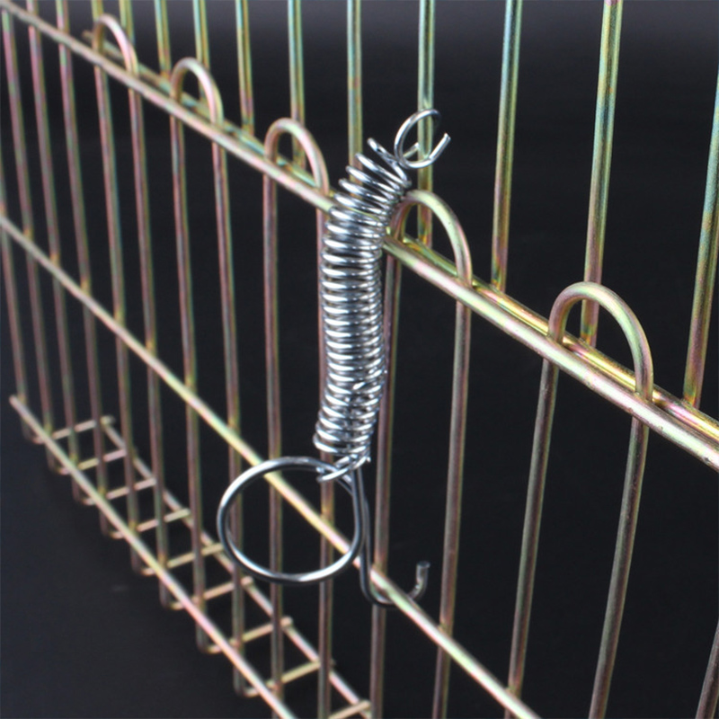 4/8Pcs Multifunctionele Lente Dierenkooivergrendelingen Lock Lente Konijn Kooi Deur Trekveer Met Haak Voor Het Bevestigen Van Alle Huisdieren Kooien