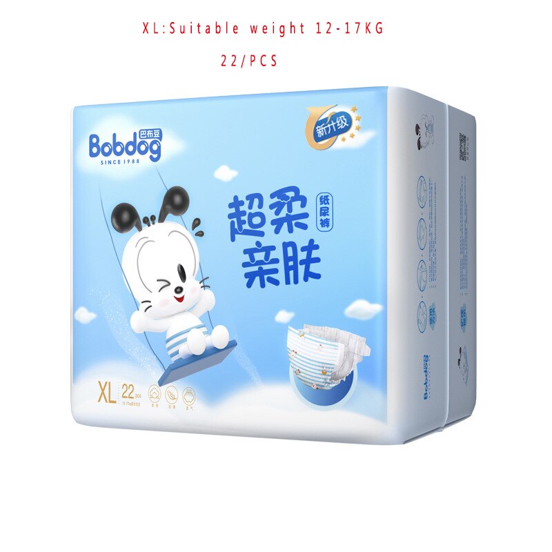 Bobdog 30/ st blöjor och toalettträning justerbar supermjuk hudvänlig blöja för barnblöjor är 3-15kg: 4
